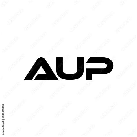 AUP letter logo design with white background in illustrator, vector ...