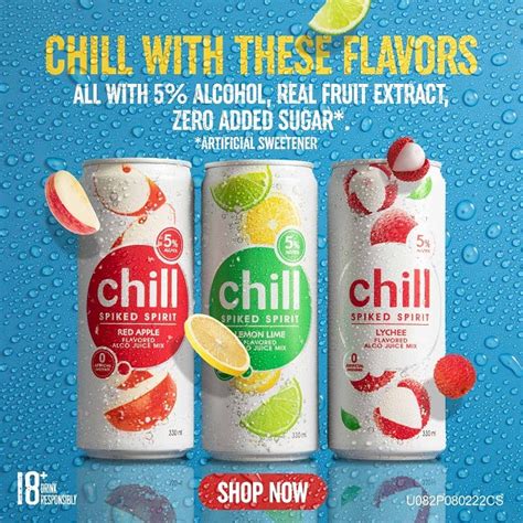 URC Chill Spiked Spirit with zero added sugar is made for chill and relax - Mini Me Insights