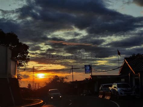 Sunrise from puncak bogor stock image. Image of light - 278039715