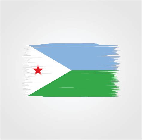 Djibouti Flag with brush style 5291412 Vector Art at Vecteezy