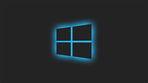 3840x2160 Resolution Windows 10 Logo Blue Glow 4K Wallpaper - Wallpapers Den