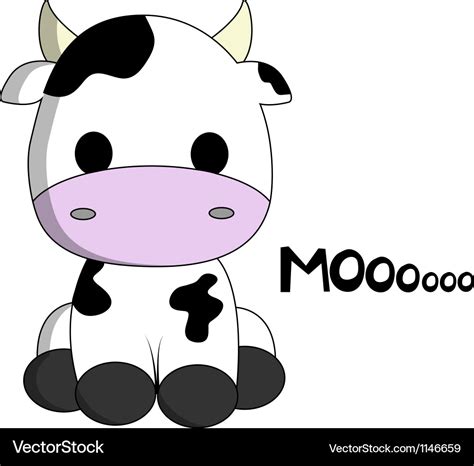 Cute cow cartoon Royalty Free Vector Image - VectorStock