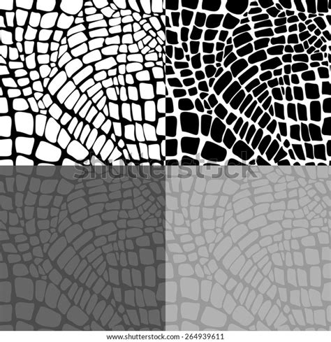 Set Reptile Skin Seamless Patterns Stock Vector (Royalty Free) 264939611