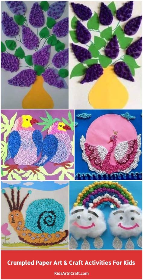 Crumpled Paper Art & Craft Activities for Kids - Kids Art & Craft