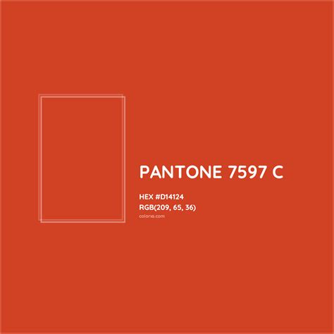 About PANTONE 7597 C Color - Color codes, similar colors and paints - colorxs.com