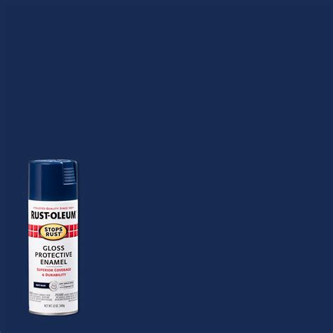 Rust-Oleum Stops Rust 12 oz. Protective Enamel Gloss Navy Blue Spray Paint (6-Pack)-7723830 ...