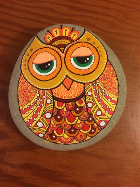 Owl Painting, Rock Painting Art, Pebble Painting, Pebble Art, Stone Painting, Painted Rocks Owls ...