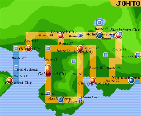 Johto Map Wallpaper