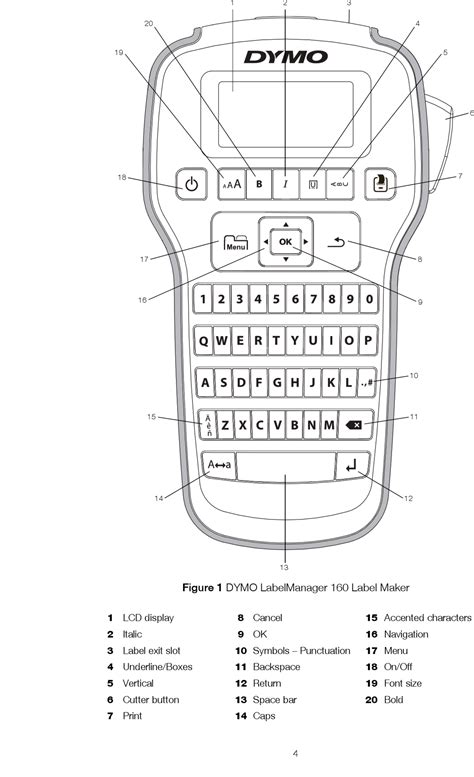 Dymo Labelmanager 160 User Manual 1002998