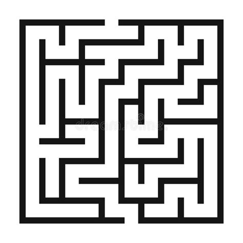 Maze Game Background. Labyrinth with Entry and Exit Stock Vector - Illustration of complex ...