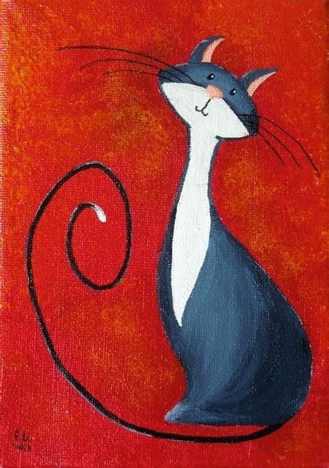 Easy cat painting simple - learnqust