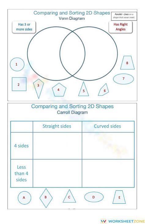 Venn And Carroll Diagram Worksheet