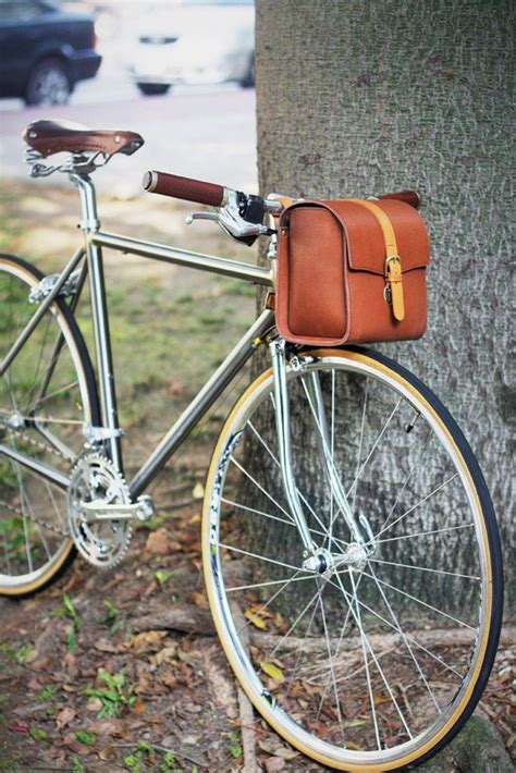 2015 New Genuine Leather MTB Road Bike Cycling Bicycle Front Bag Outdoor Pouch Bags Bicycle ...