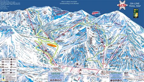 Alta Ski Area Trail map - Freeride