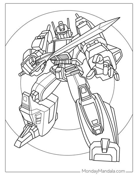 Transformer Printable Coloring Pages For Kids