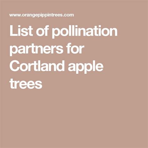 List of pollination partners for Cortland apple trees | Honeycrisp ...