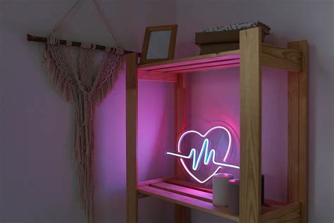 Complement a Nordic-Inspired Bedroom with a Neon Sign