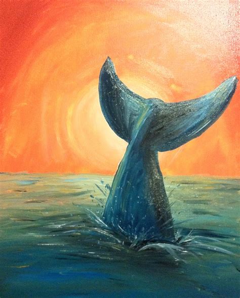 Whale tale / painting / color / acrylic / ocean / art | Ocean art, Sea ...