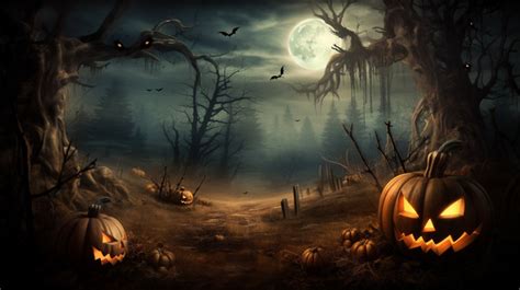 Halloween, Behang, Eng Bos In De Volle Maan, Halloween Hd Beeld Achtergrond Afbeelding Voor ...