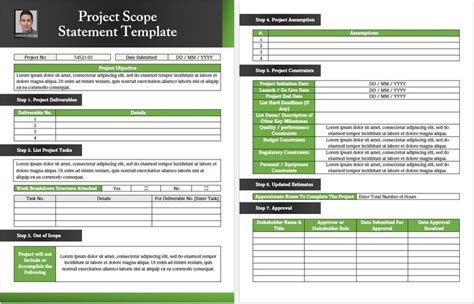 Simple Project Scope Template Word, Project Scope Statement Free Download Word, XLSX, PDF Google ...