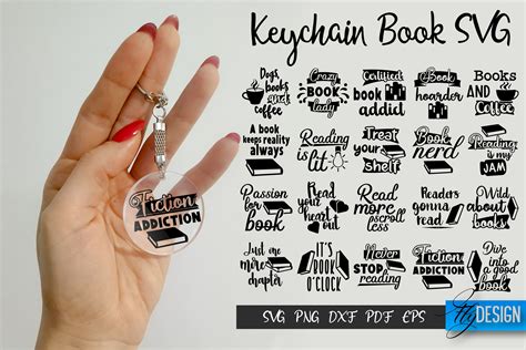 Keychain Book SVG. Book Quotes SVG Graphic by flydesignsvg · Creative Fabrica