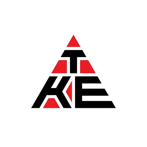 TKE triangle letter logo design with triangle shape. TKE triangle logo ...