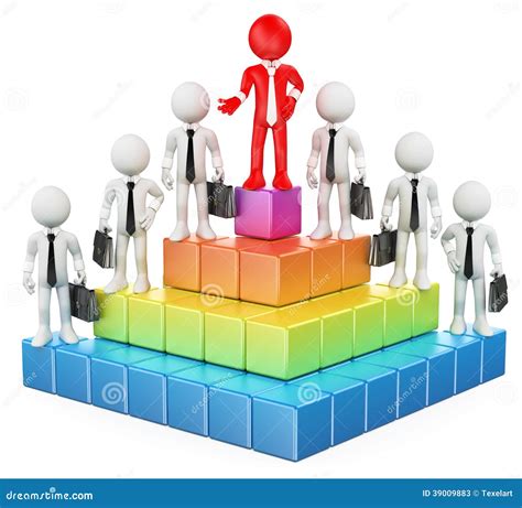 3D White People. Business Hierarchy Stock Illustration - Illustration of people, group: 39009883