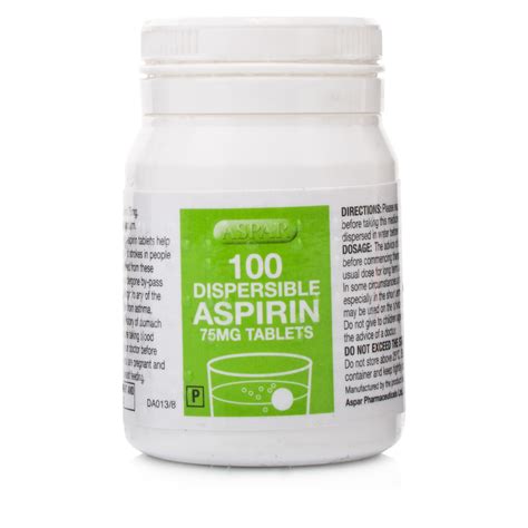 Dispersible Aspirin 75mg Tablets | Heart Health | Chemist Direct