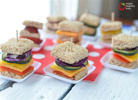 Lunch Box Idea: Mini Rainbow Sandwiches - Super Healthy Kids