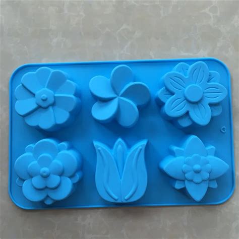 Creative DIY Handmade Soap Mold Flower Silicone Cake Mold Ice Cream ...