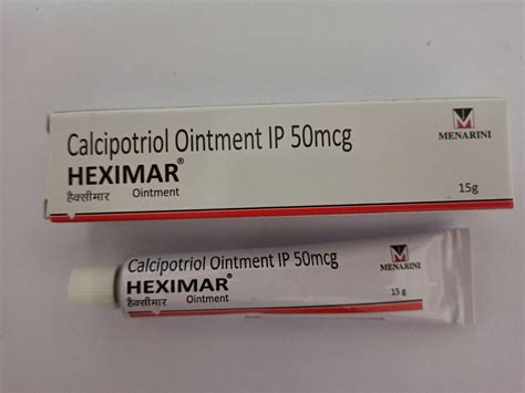 Heximar Calcipotriol Ointment 50mcg, Packaging Type: Box, Packaging Size: 1x1 at Rs 536/unit in ...