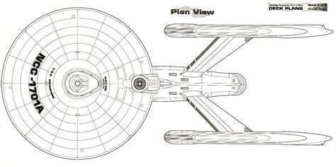 Dorsal Schematic of U.S.S. Enterprise NCC-1701 A | Star trek enterprise, Star trek, Uss ...