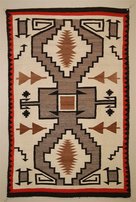 Historic Navajo Storm Pattern Navajo Rug For Sale