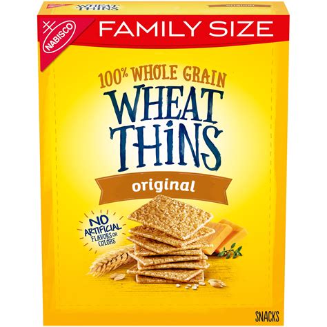 Wheat Thins Original Whole Grain Wheat Crackers, Family Size, 14 oz - Walmart.com