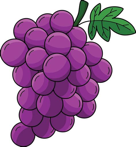 Grapes Fruit Cartoon Colored Clipart Illustration 21964649 Vector Art ...