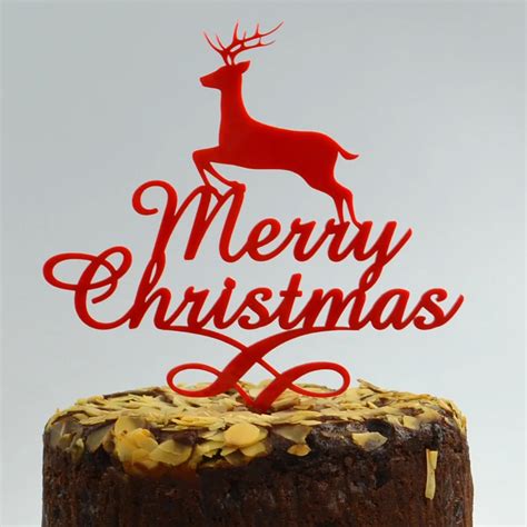 Latest Merry Christmas Acrylic Cake Topper For Xmas Decoration - Buy ...