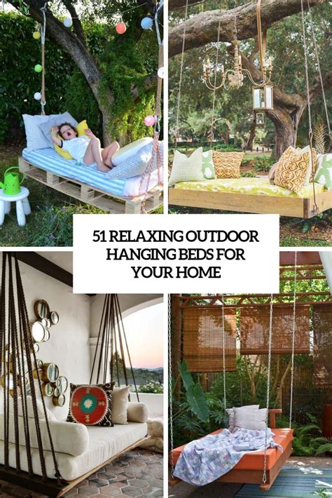 51 Relaxing Outdoor Hanging Beds For Your Home - DigsDigs