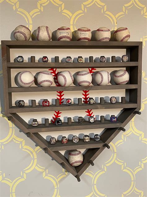 Home plate baseball display case wall shelf – Artofit