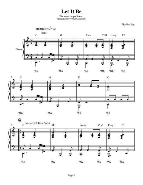 Printable Piano Notes