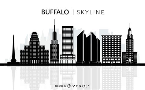 Buffalo Skyline Silhouette Vector Download