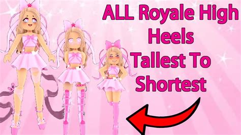 ALL Royale High Heels Tallest To Shortest - YouTube