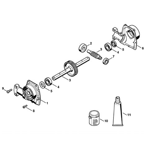 Stihl KB-KM Bristle Brush (KB-KM Bristle Brush) Parts Diagram, KB-KM Gear head