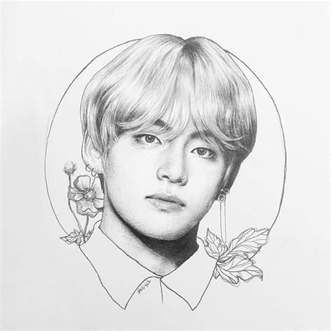 Bts V Drawing Easy - IMAGESEE