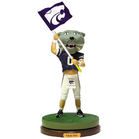 Kansas State Wildcats NCAA College Flag Holding Mascot Figurine