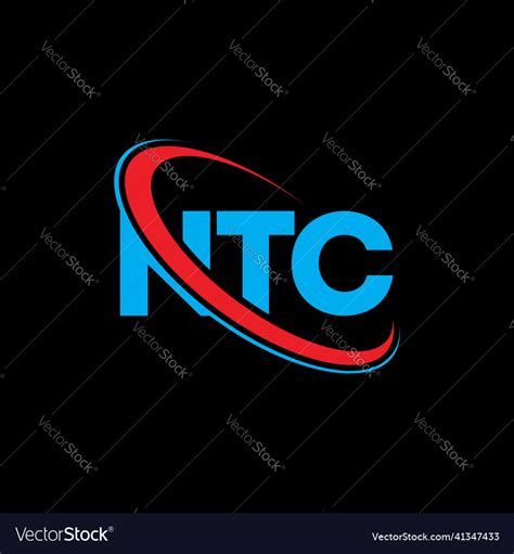 Ntc logo letter design Royalty Free Vector Image