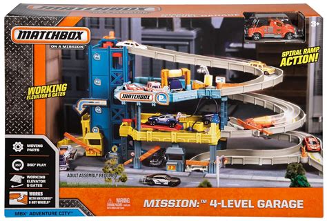 Car Garage Play Set 4-Level Kids Toy Matchbox Service Station Car Wash Elevator | eBay