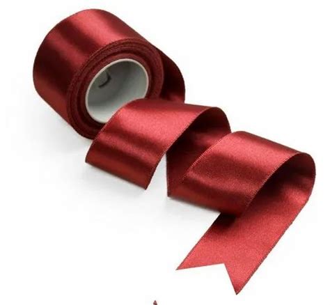 Plain Maroon Single Satin Ribbon at Rs 100/roll in Surat | ID: 23182175548