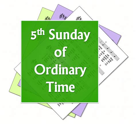 LiturgyTools.net: Hymns for the 5th Sunday of Ordinary Time, Year B (4 February 2018)