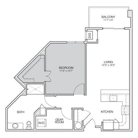 Floor Plan B - Greenbelt Apartments