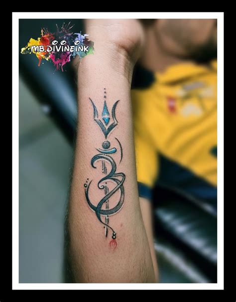 Om tattoo, Trishul tattoo, Colorful tattoo, Aum tattoo, Religious tattoo, God tattoo, Symbol ...